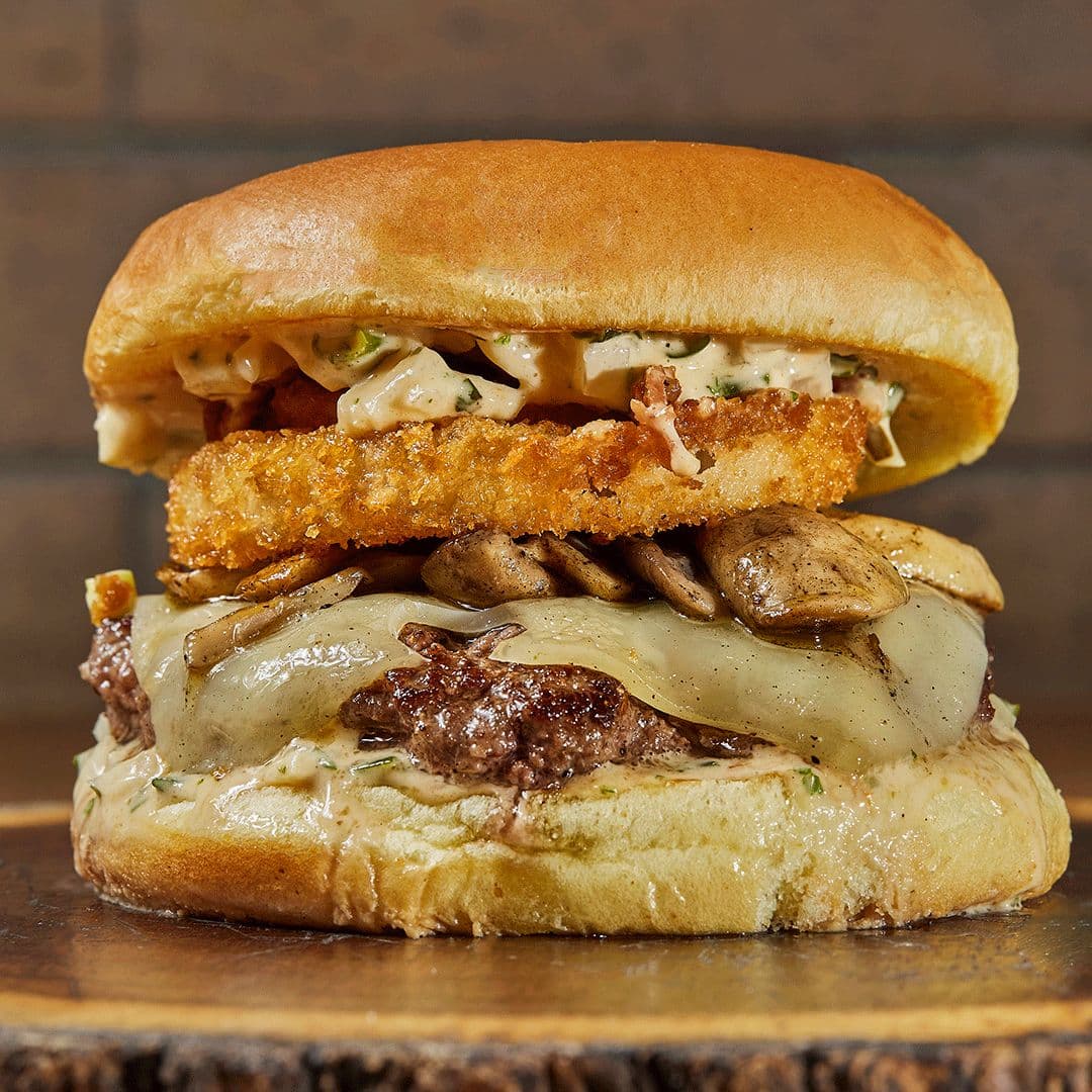 Mushroom Onion Swiss Burger